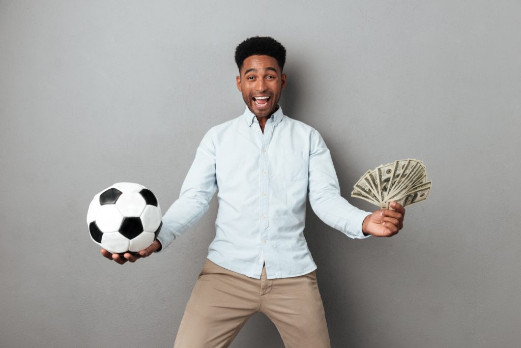 Man winning betting parlay
