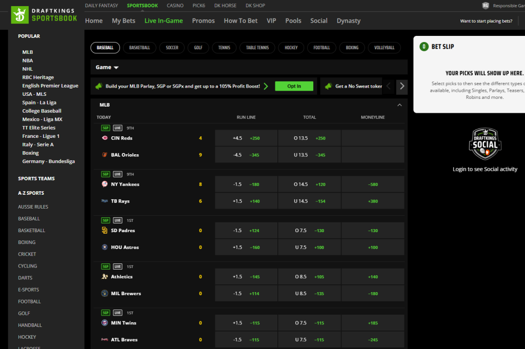 draftkings betting spread